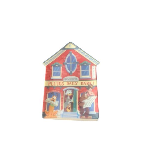Vintage Disney Retired Pluto’s Daily Bark Mickey’s Village House Plaque - Picture 4 of 7